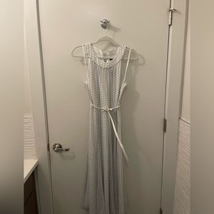 Grey and White Dress